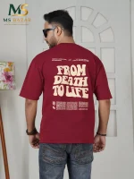 DROP SHOULDER TSHIRT (RED) - Image 2