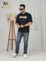 DROP SHOULDER TSHIRT (BLACK) - Image 3
